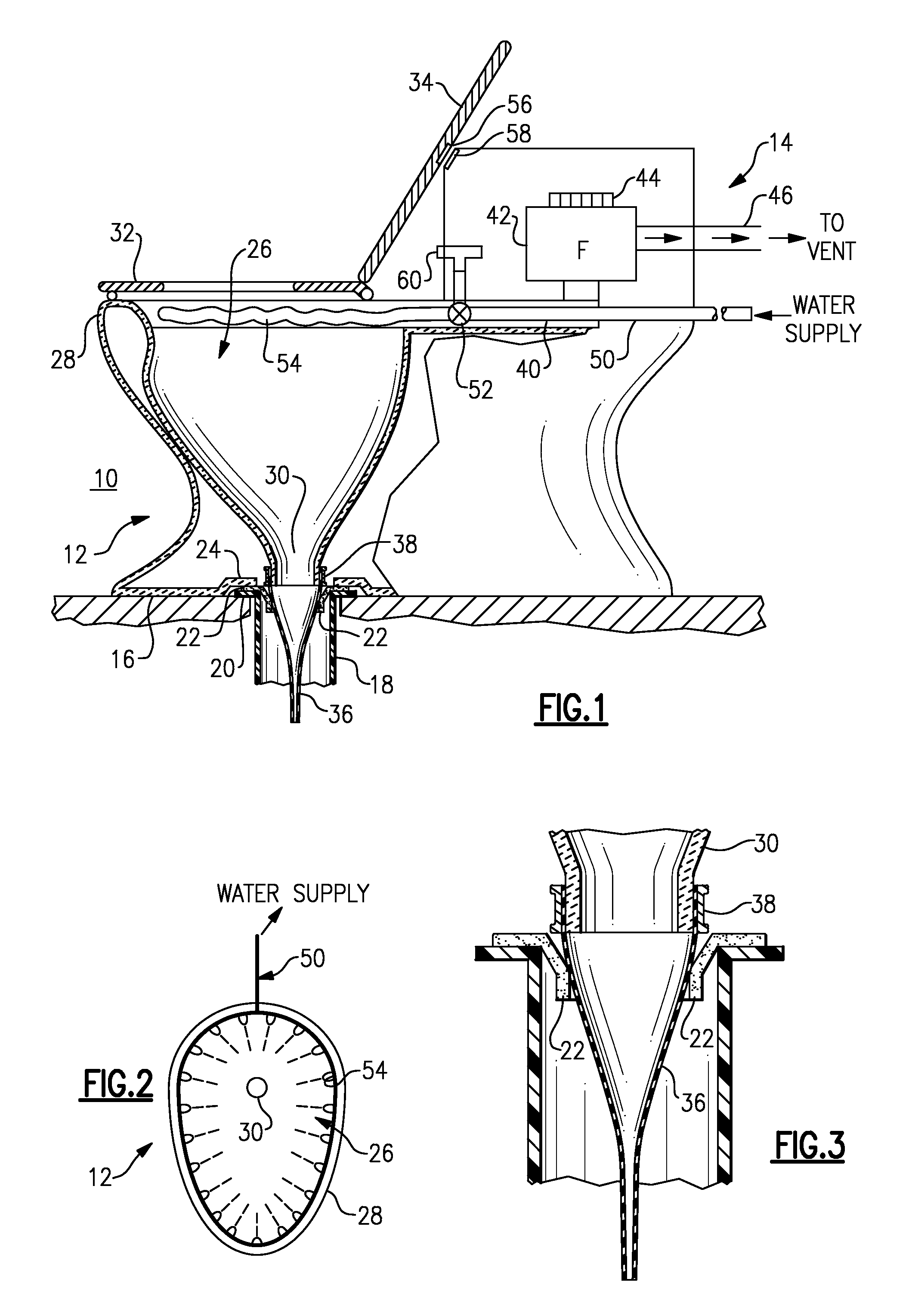 Low Flush Toilet with Bowl Venting