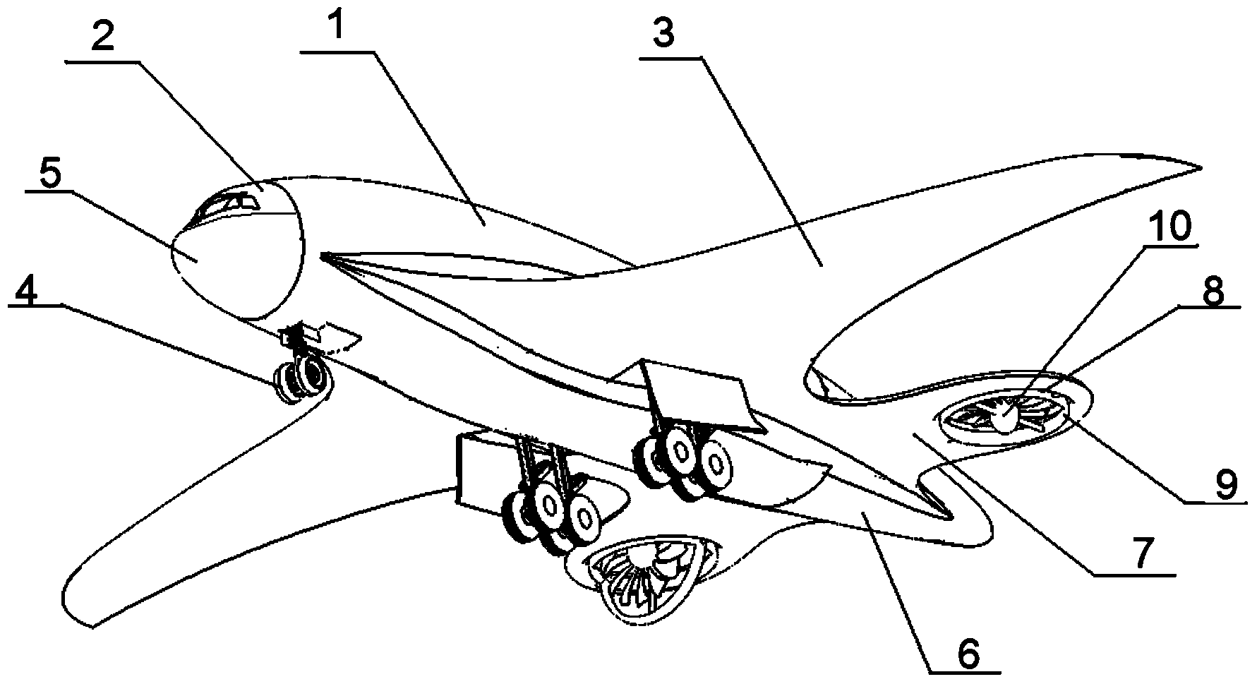 Overall arrangement of large air freighter