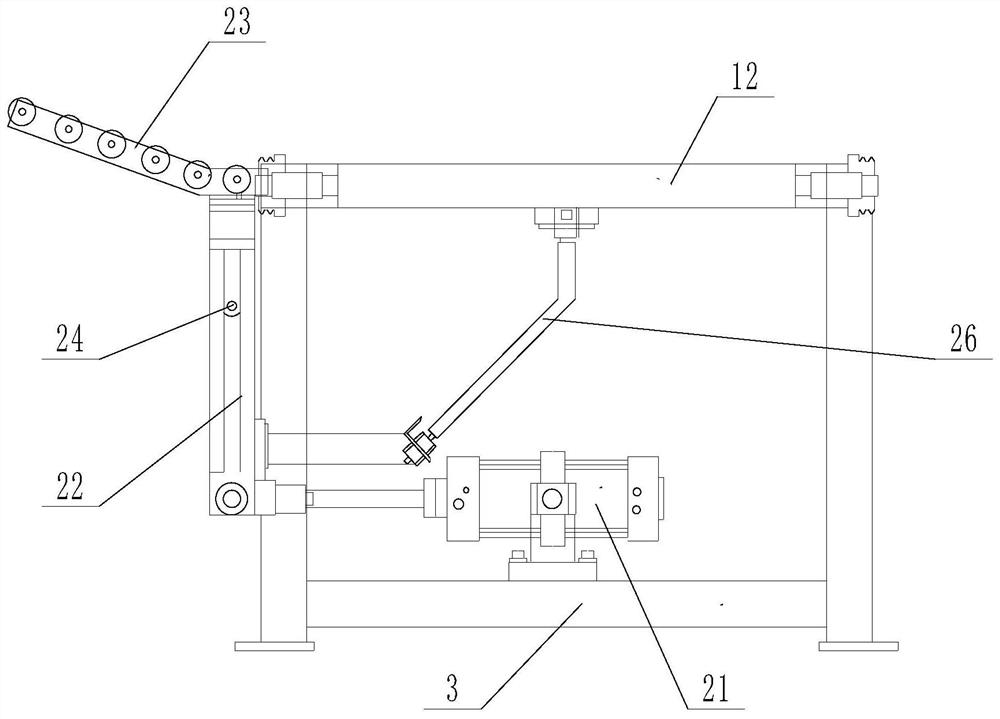 Automatic pickup device for extruded tire tread defective products