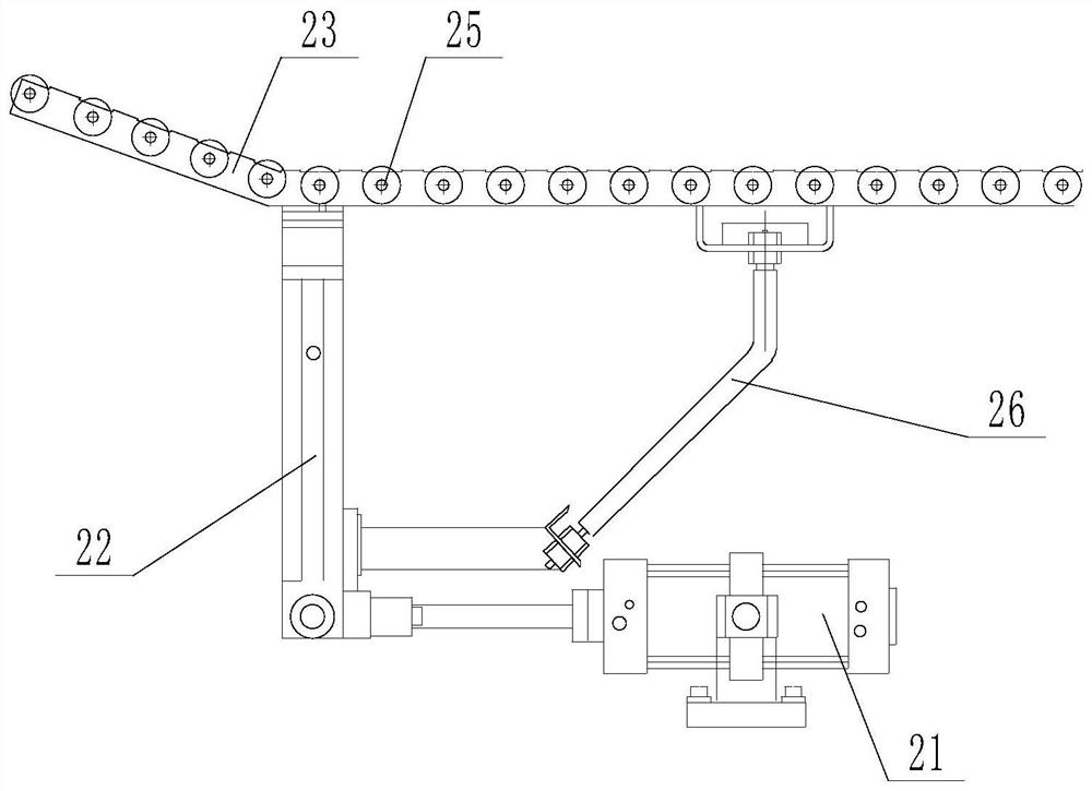 Automatic pickup device for extruded tire tread defective products