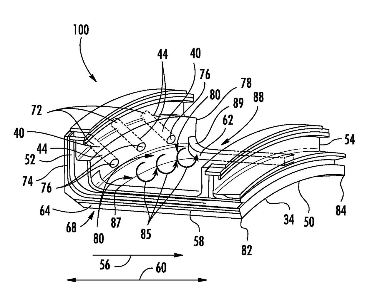 Shroud cooling system for shrouds adjacent to airfoils within gas turbine engines