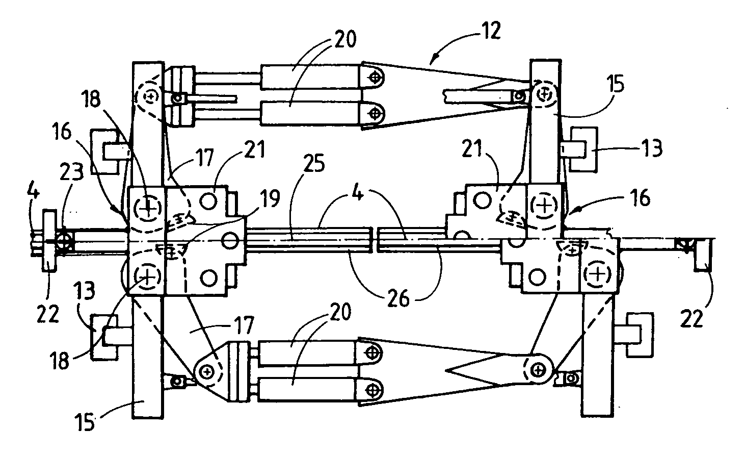 Machine and method for welding rails of a track