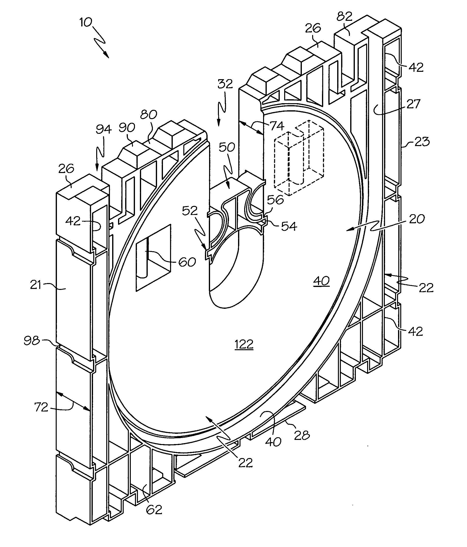 End-board for a core-wound roll product packaging system