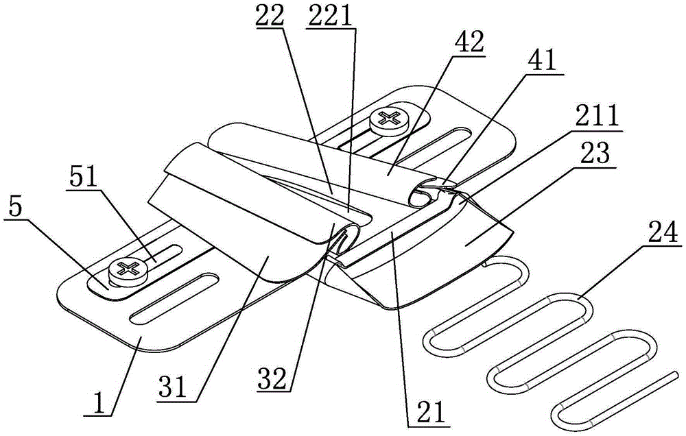 Middle quilting bridle and quilting method