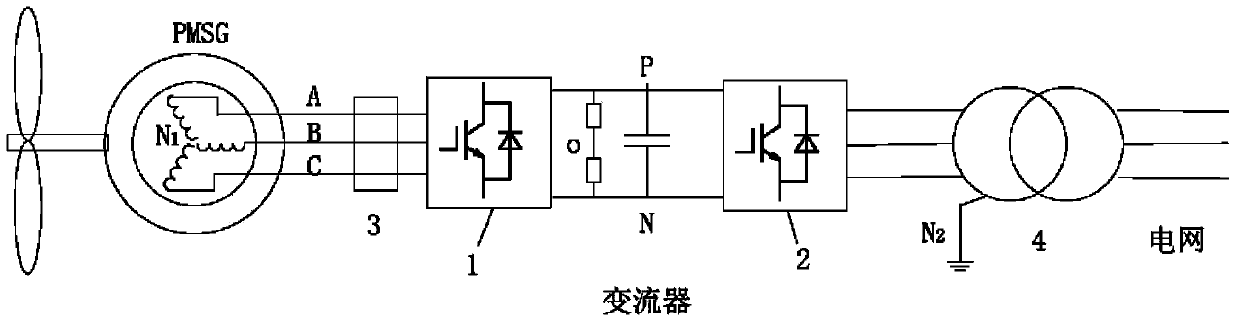 DCM (discontinuous conduction mode) control method of wind power generation current transformer BOOST circuit