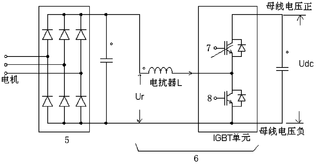 DCM (discontinuous conduction mode) control method of wind power generation current transformer BOOST circuit