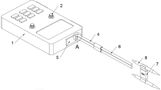 Automobile electronic component power connection detection device