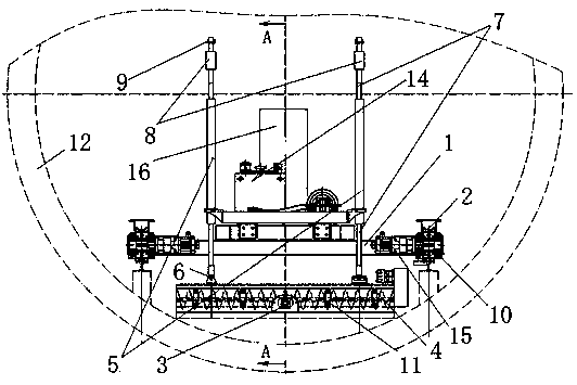 A kind of concrete precision leveling operation vehicle for tunnel track bed construction operation