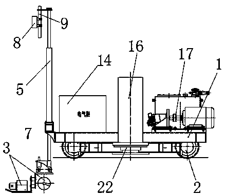 A kind of concrete precision leveling operation vehicle for tunnel track bed construction operation