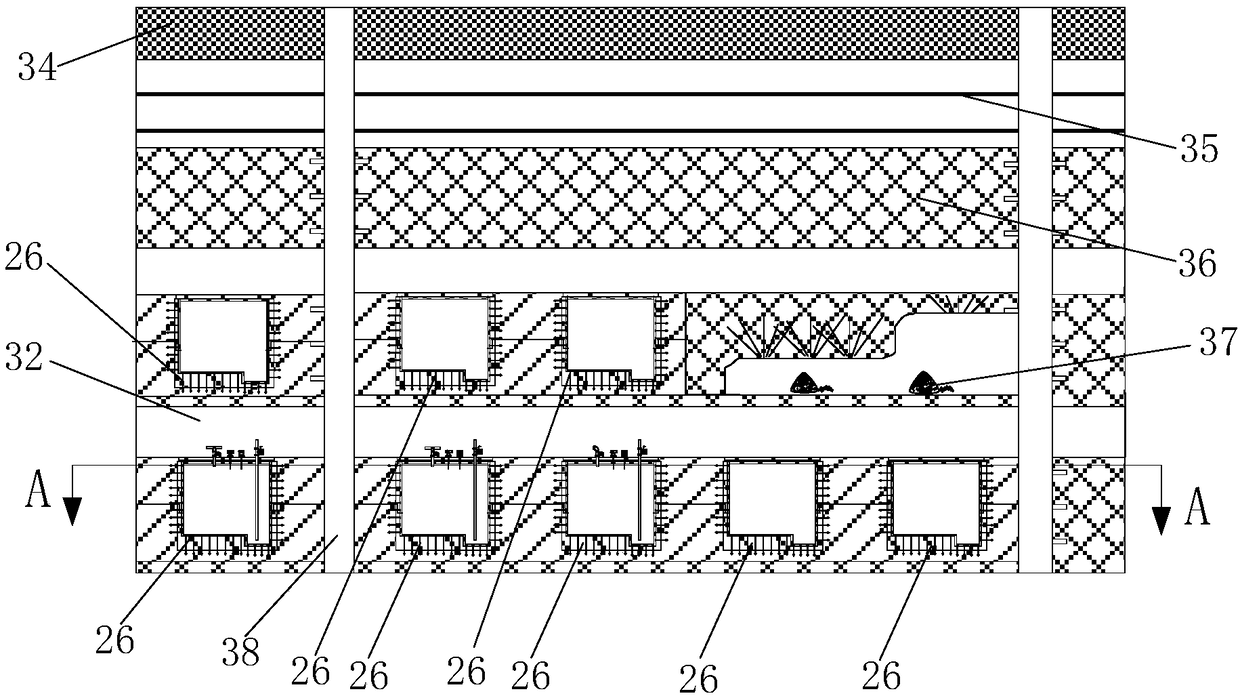 Energy storage bank pool built in underground mine and construction method thereof