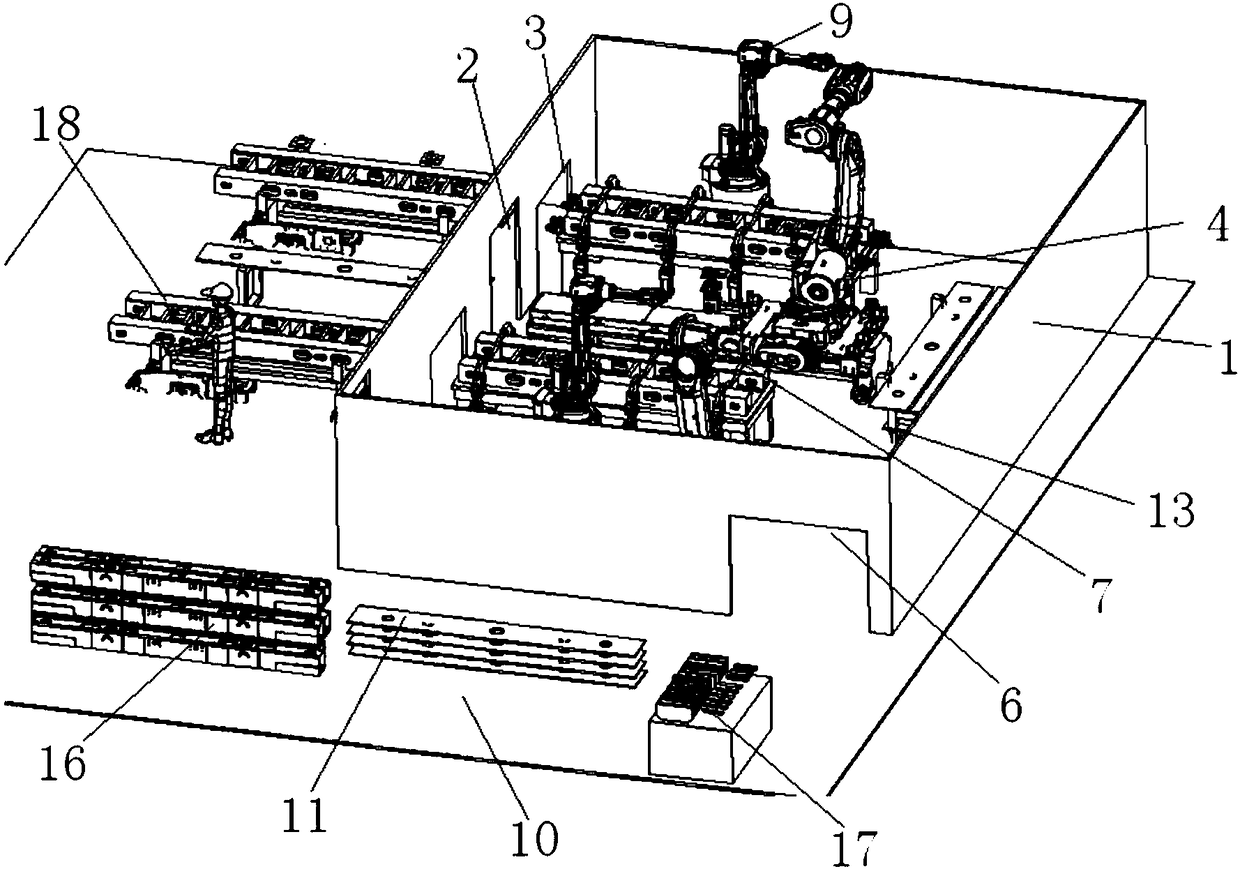 High-speed rail sleeper beam robot automated production line