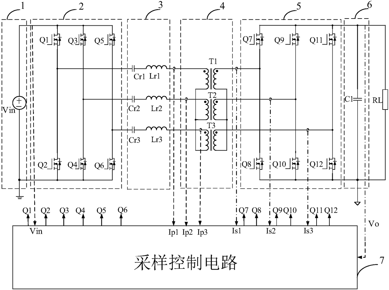 An interleaved resonant converter and control method