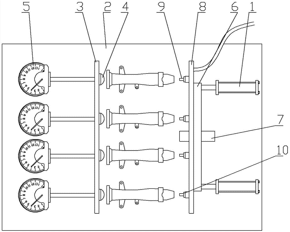 Air-tightness testing instrument for motorcycle damper cylinder