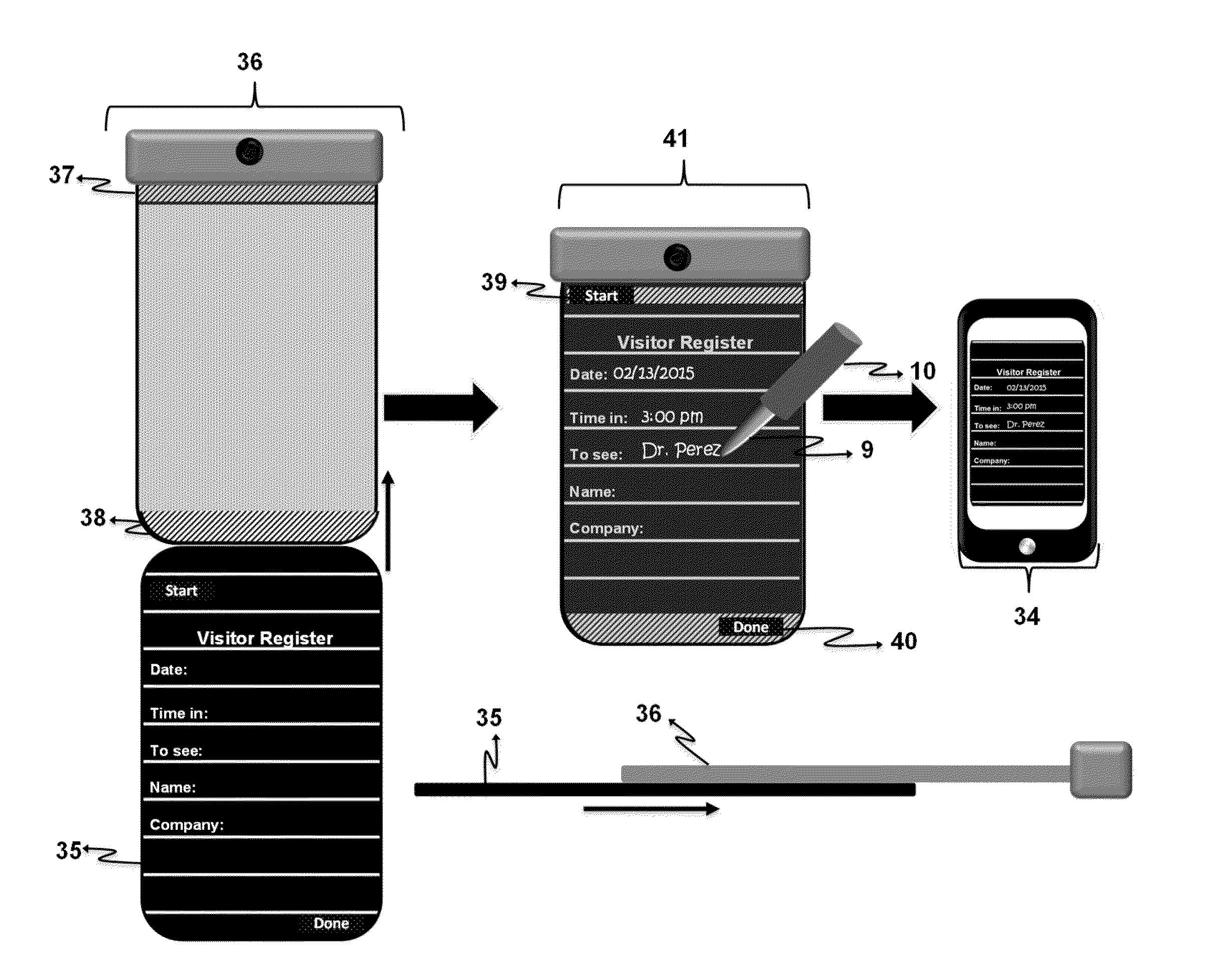 Electronic Writing Device With Dot Pattern Recognition System