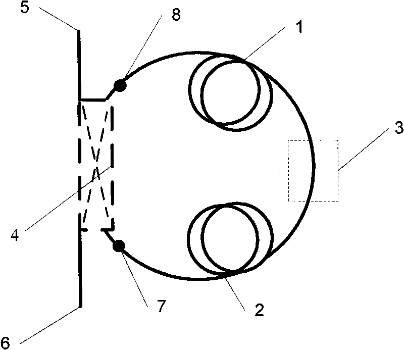 Optical fiber Brillouin laser for bi-directional dual wavelength lasing