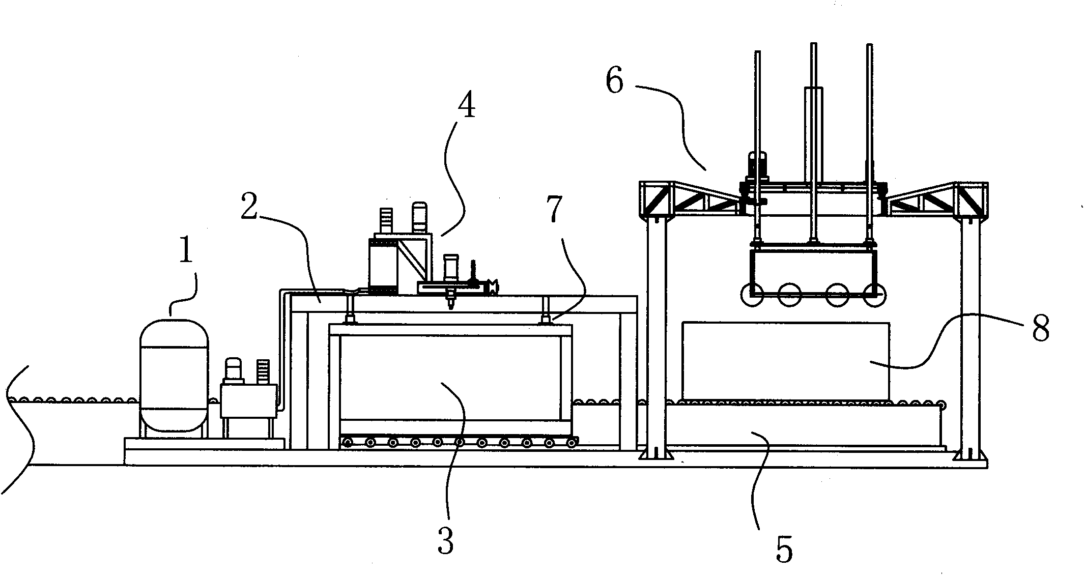 Full-automatic production method of multi-station mobile fixed foaming freezer body and system thereof