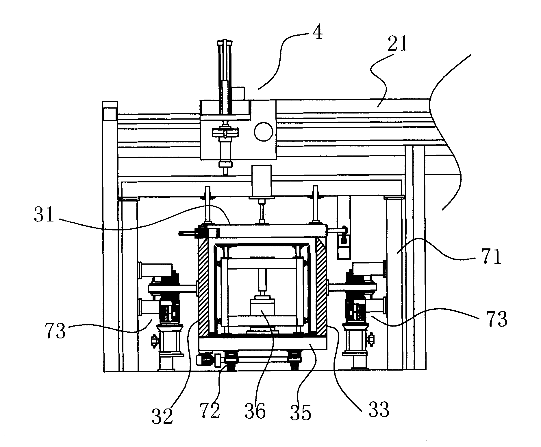 Full-automatic production method of multi-station mobile fixed foaming freezer body and system thereof