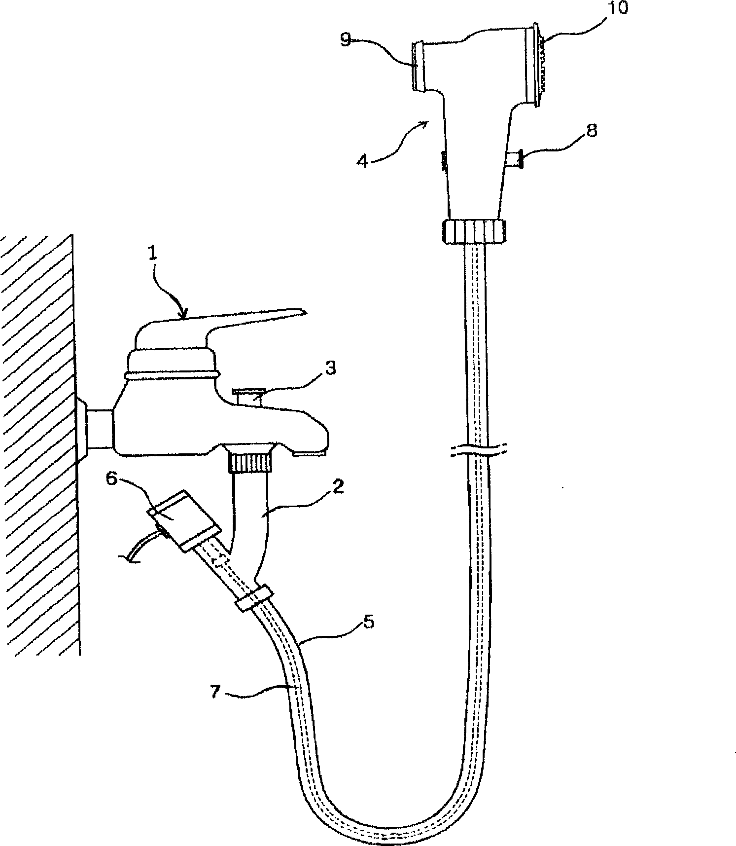 Shower nozzle for shower and massage