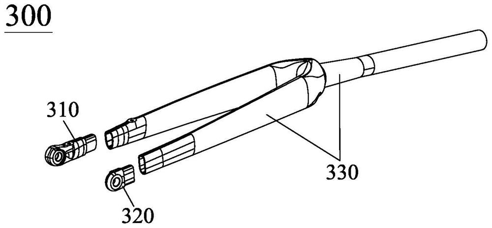 Weight reduction method for carbon fiber front fork or carbon fiber frame