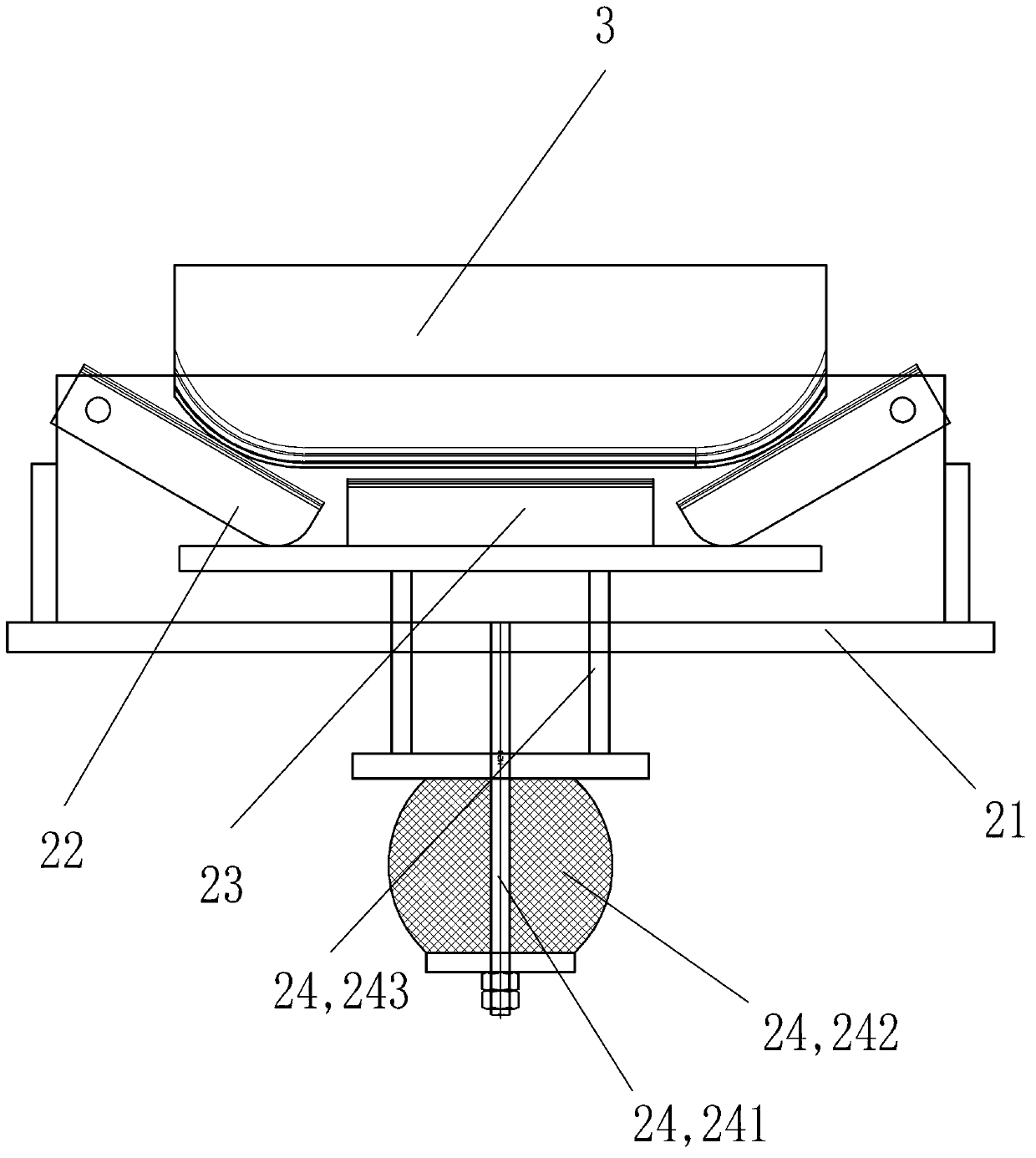 Swing block die for handle machining