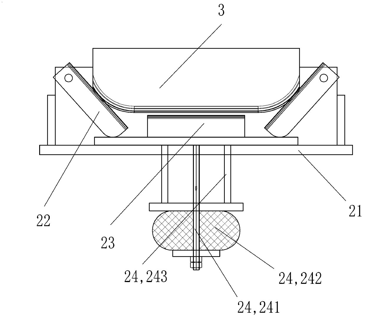 Swing block die for handle machining