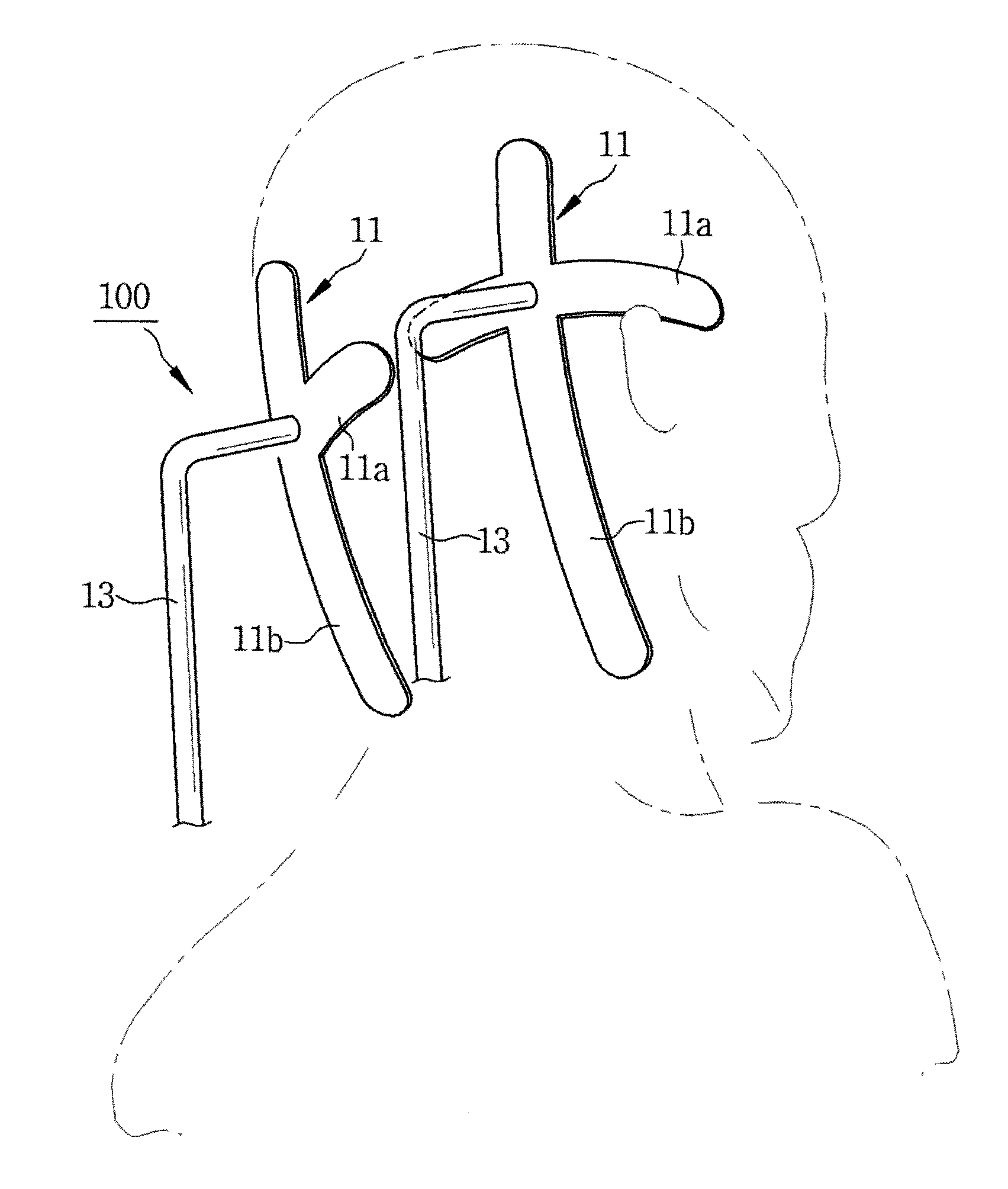 Head fixing device for radiography imaging and x-ray imaging system having same