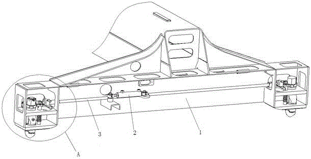 Container spreader with novel spin lock mechanism