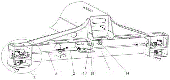 Container spreader with novel spin lock mechanism