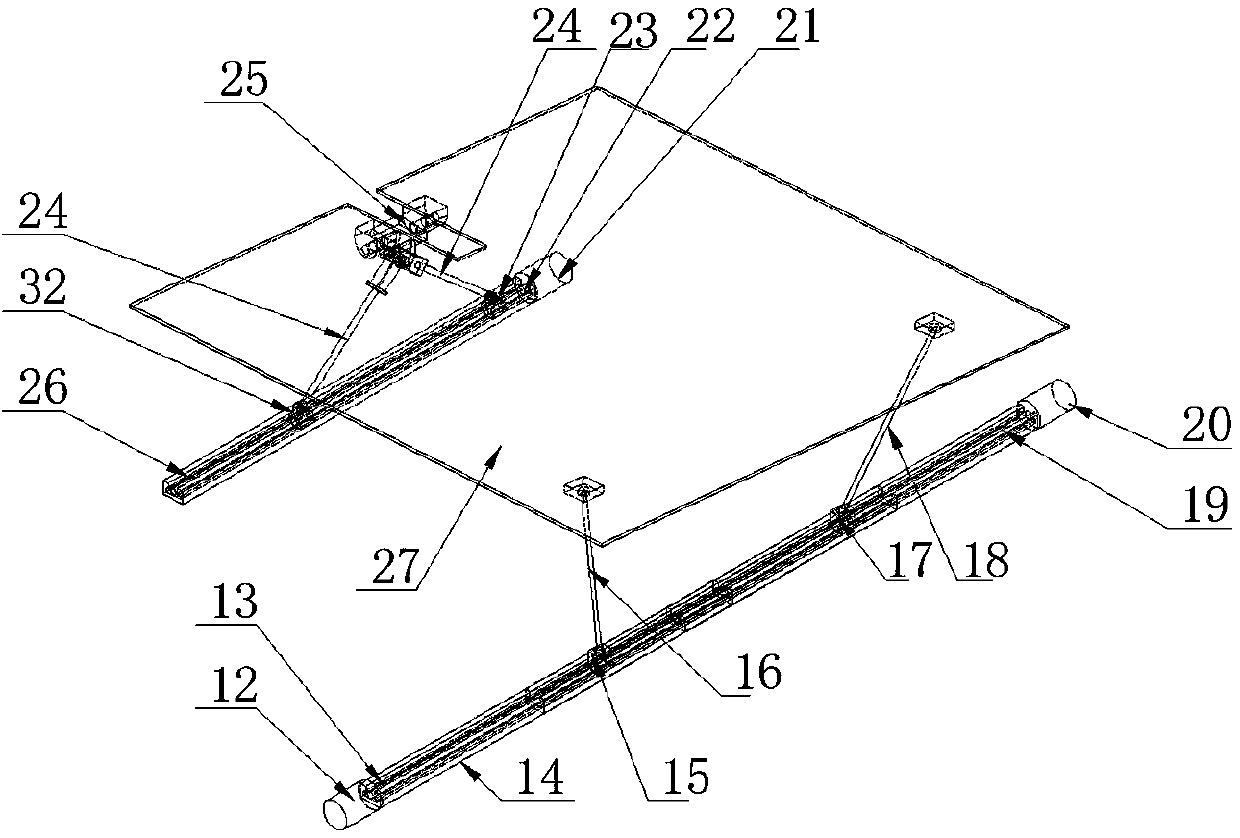 Dual-axis tracking multiple Fresnel lens integrated solar concentrating heat collection system