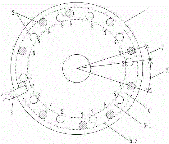 Power-assisted bicycle using sensor with multiple non-uniformly distributed magnetic blocks in shell