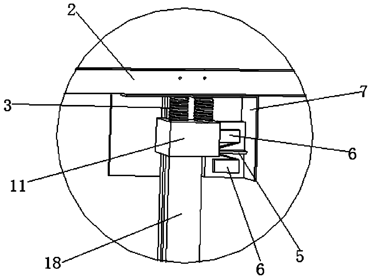 Device provided with smoke collecting hood