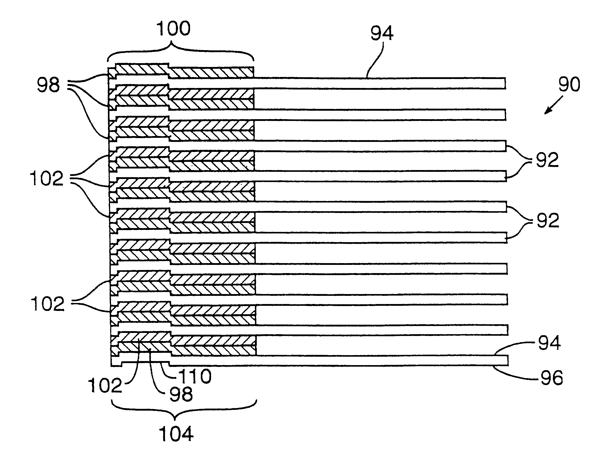 Pads of embossed, self-stick paper and process and apparatus for making same