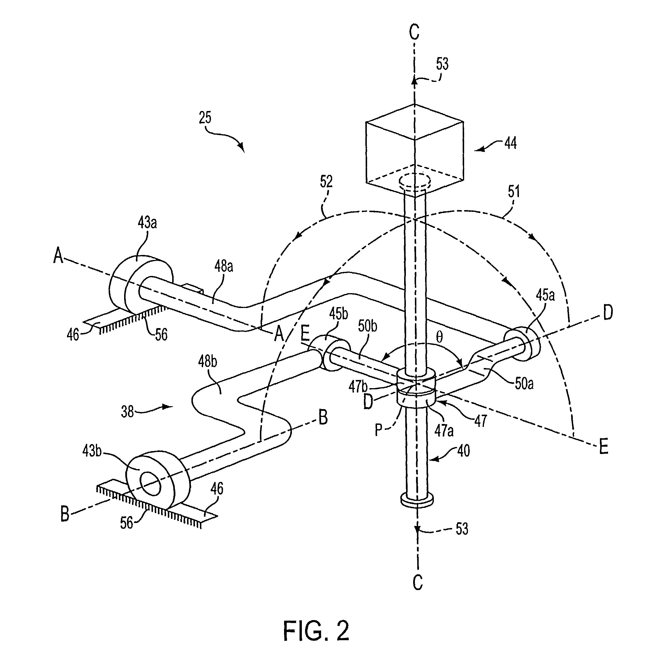 Force feedback device including non-rigid coupling