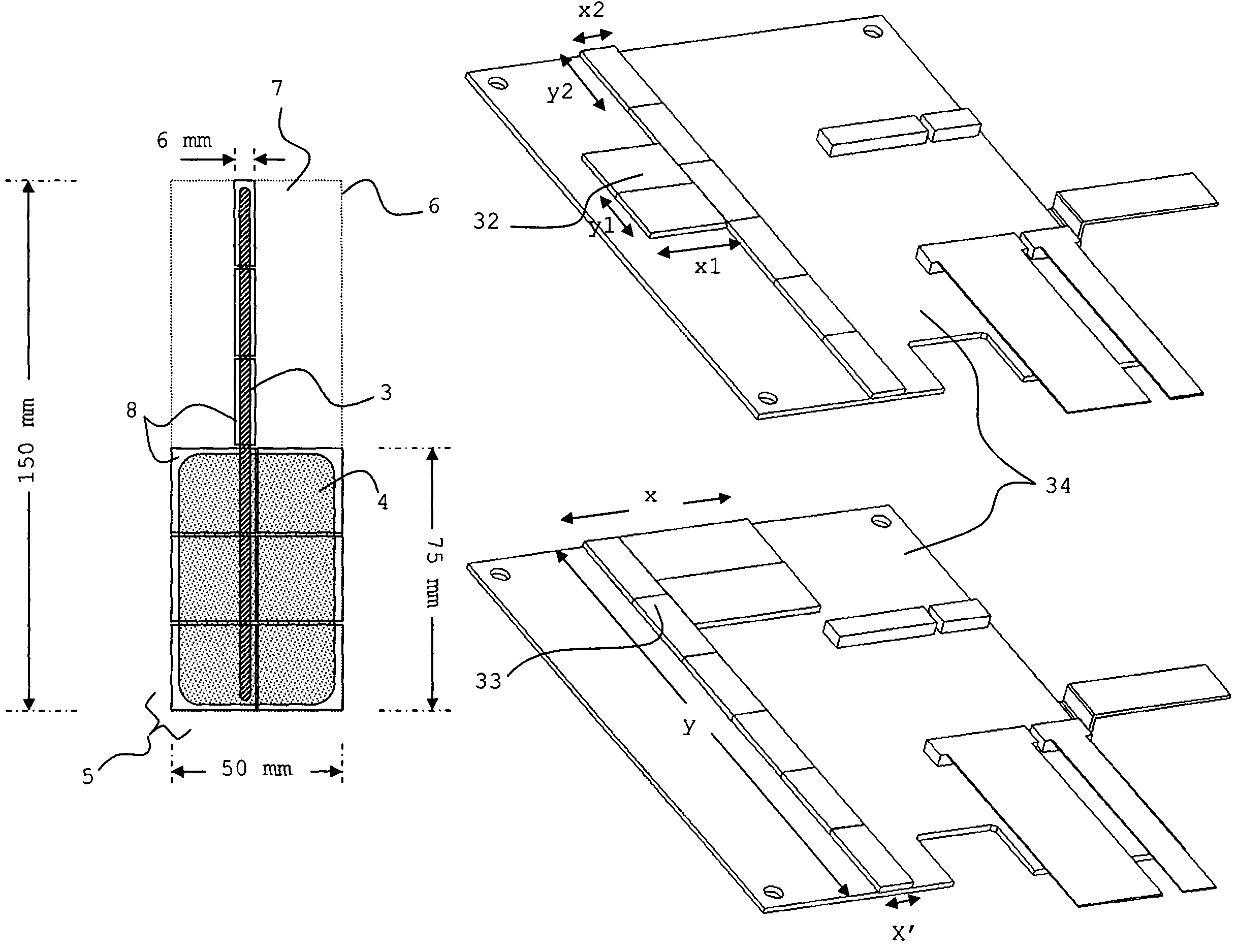 Radiation imaging device with irregular rectangular shape and extraoral dental imaging system therefrom