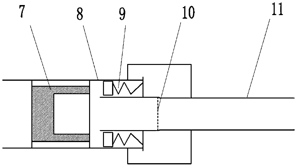 A free piston buffer mechanism