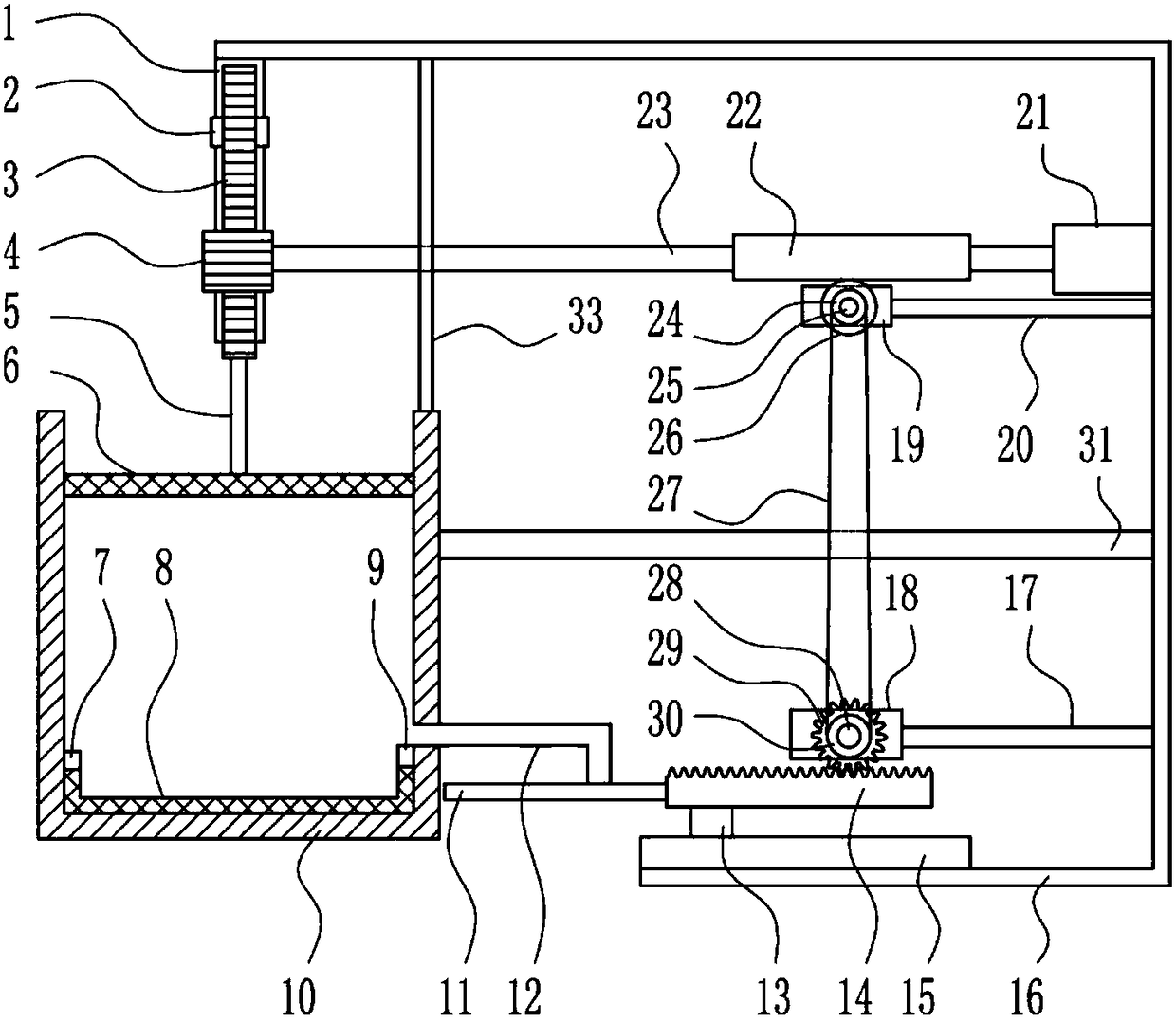 Broken-filament filtering and separating device for printing and dyeing equipment