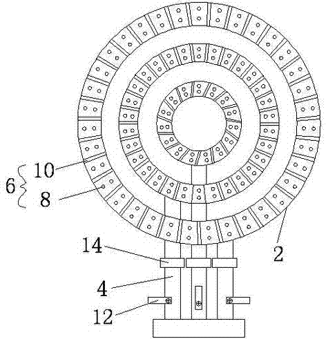 Collar-shaped efficient energy-saving gas cooking range