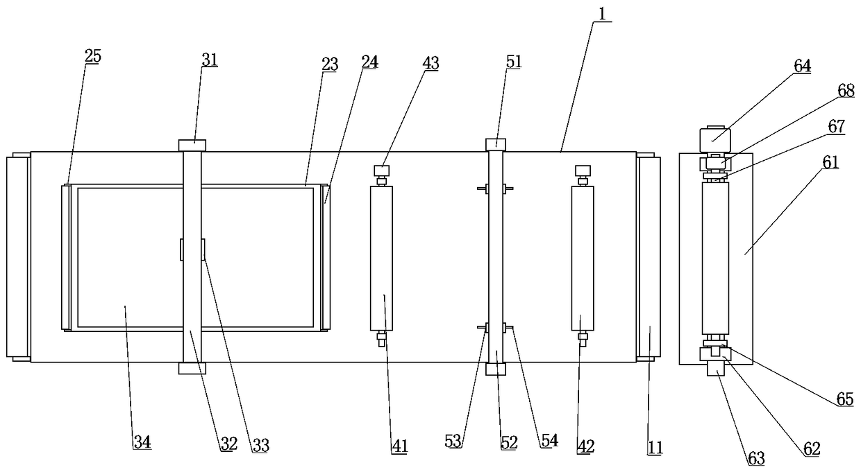 A wallpaper embossing and cutting device for automatic material collection