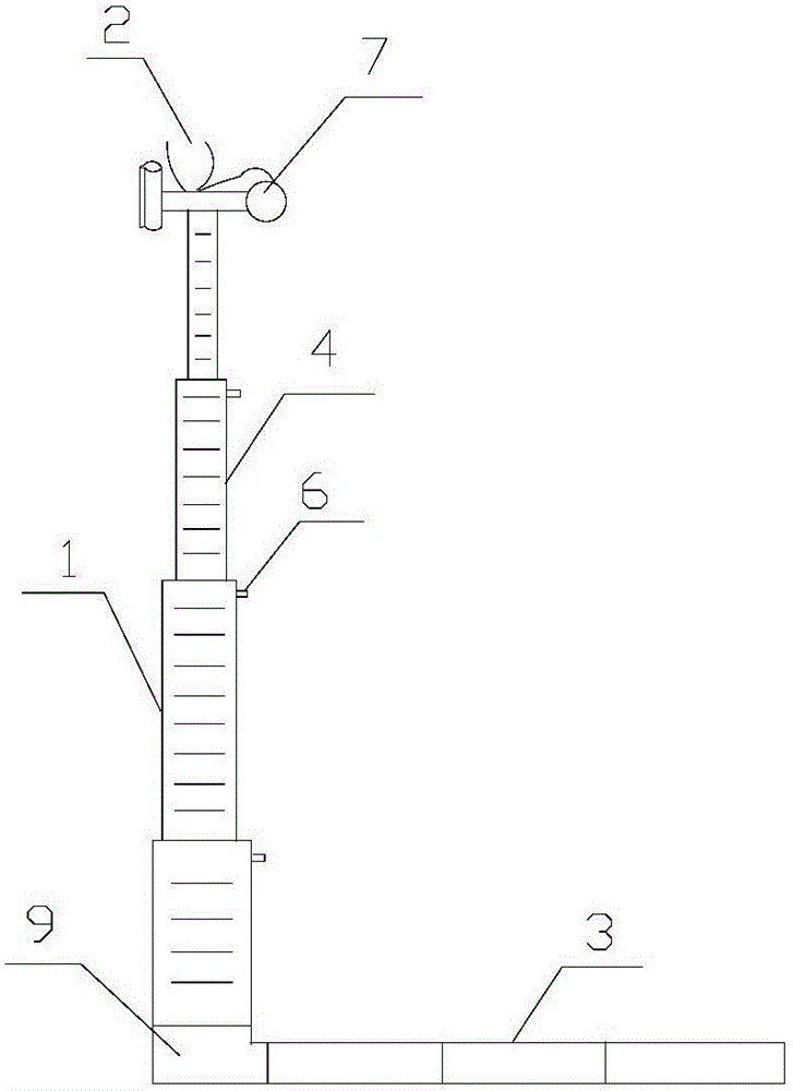 Brain drainage bottle hanging device and using method thereof