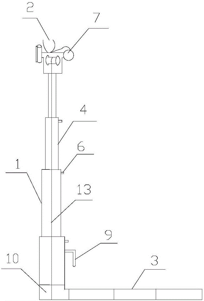 Brain drainage bottle hanging device and using method thereof