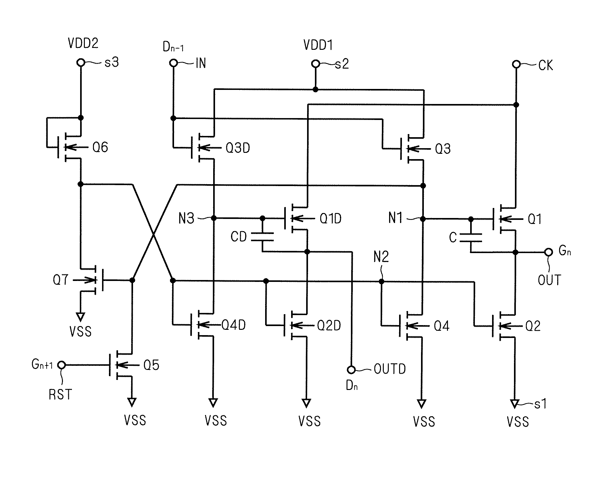 Shift register circuit and image display apparatus containing the same