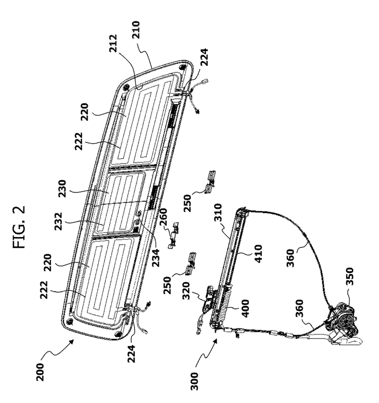 Sliding window for vehicle and power supply apparatus