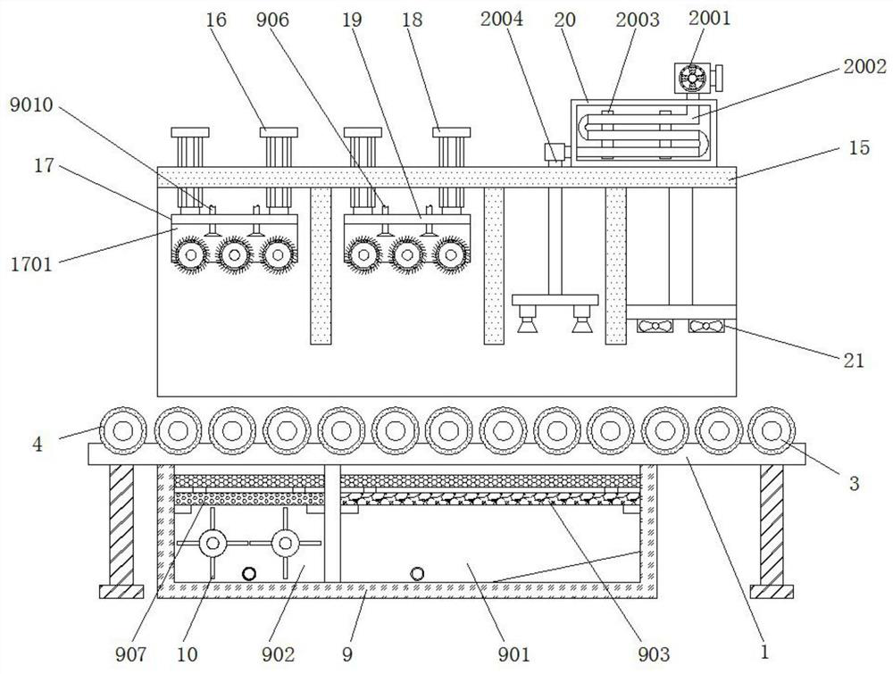 Surface treatment device for lithium battery after processing forming