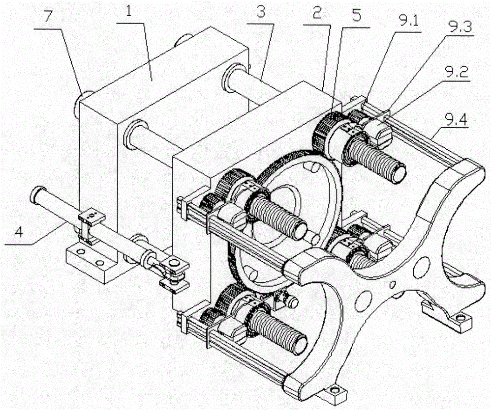 Self-locking mold clamping mechanism of injection molding machine