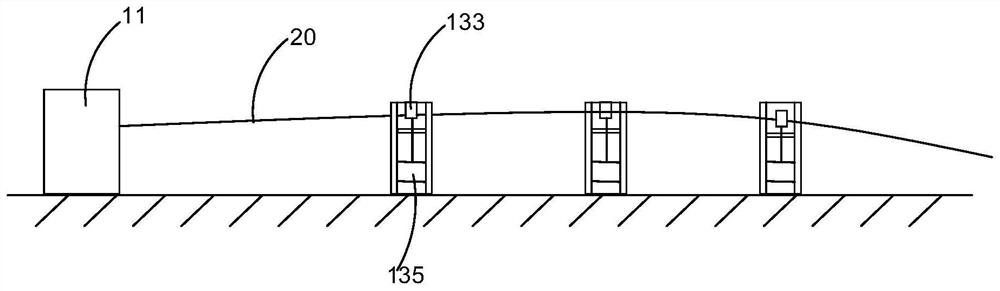 Wind power blade static structure test device and test method