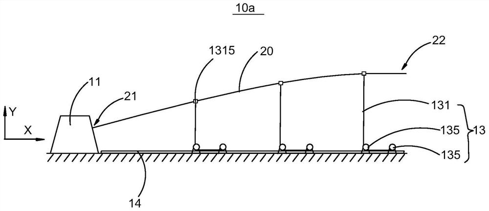 Wind power blade static structure test device and test method