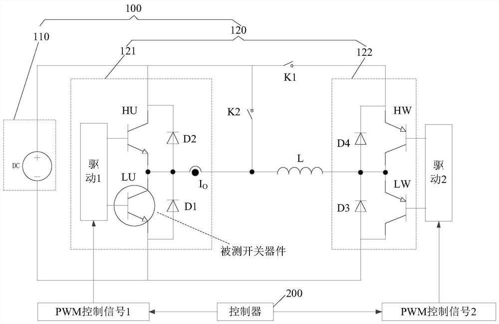 Power cycle test method and device for intelligent power module