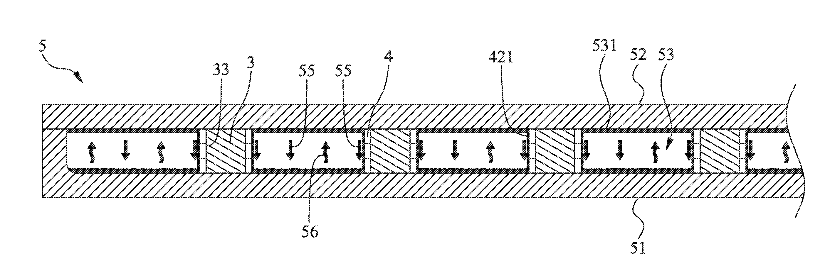 Support structure for flat-plate heat pipe