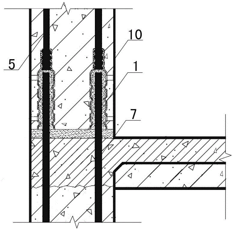 Pier-extruded and half-grouted steel bar sleeve, connecting structure and construction method