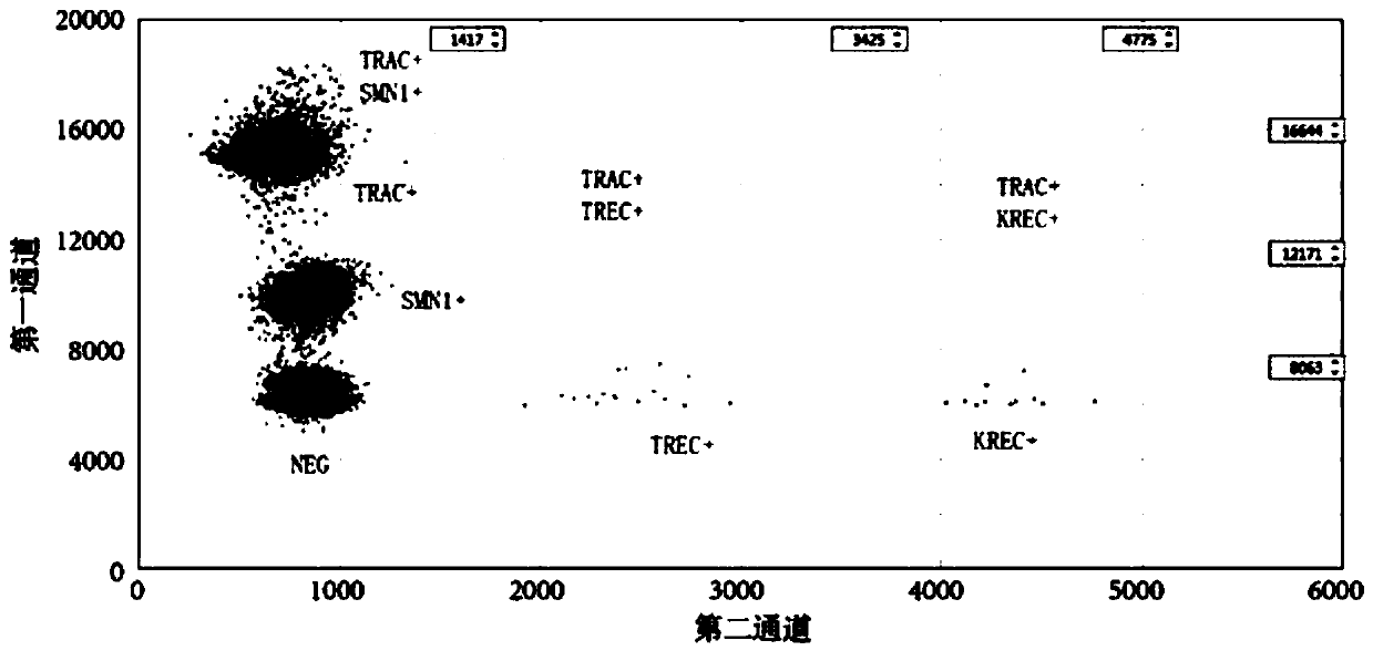 Primer-probe combination for screening diseases, application of primer-probe combination, kit and detection method